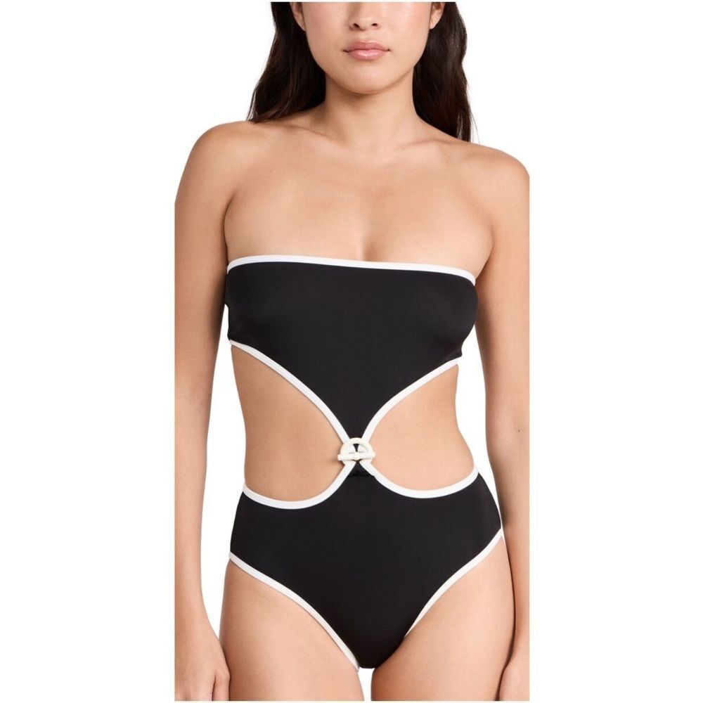 NWT Solid & Striped XS The Bella One Piece Swimsuit Butterluxe Black $198 - Picture 2 of 14